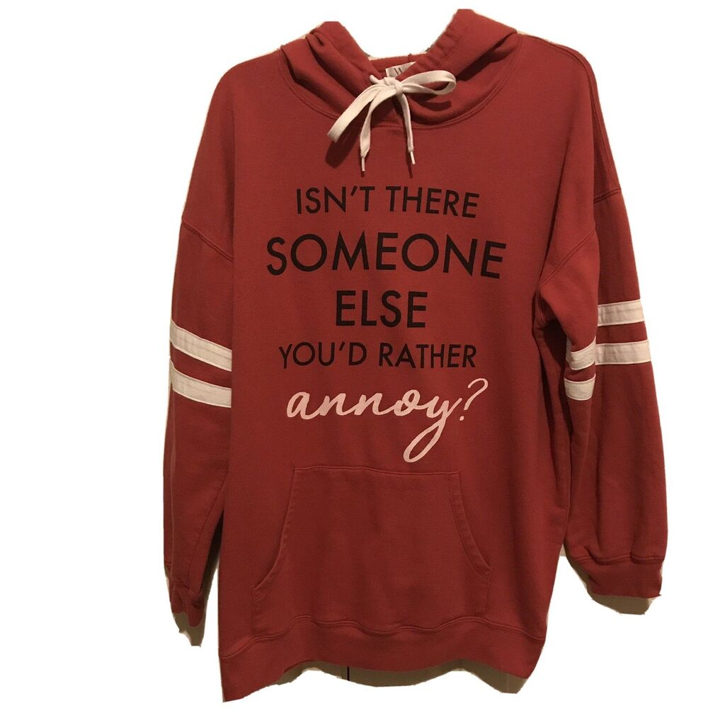 Wound Up Women’s Juniors Sz XL Oversize Hooded Red Sweatshirt